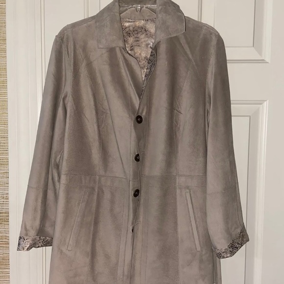 Brand New With Tags Reversible Neiman Marcus Jacket Metallic Copper Boa Peacoat - Picture 5 of 6